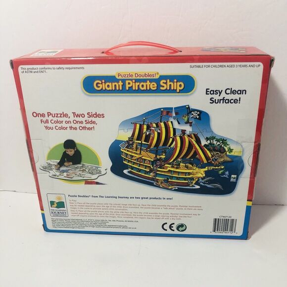 The Learning Journey Puzzle Giant Pirate Ship 30 Pc Floor Puzzle 3' x 2' NEW - Picture 4 of 7